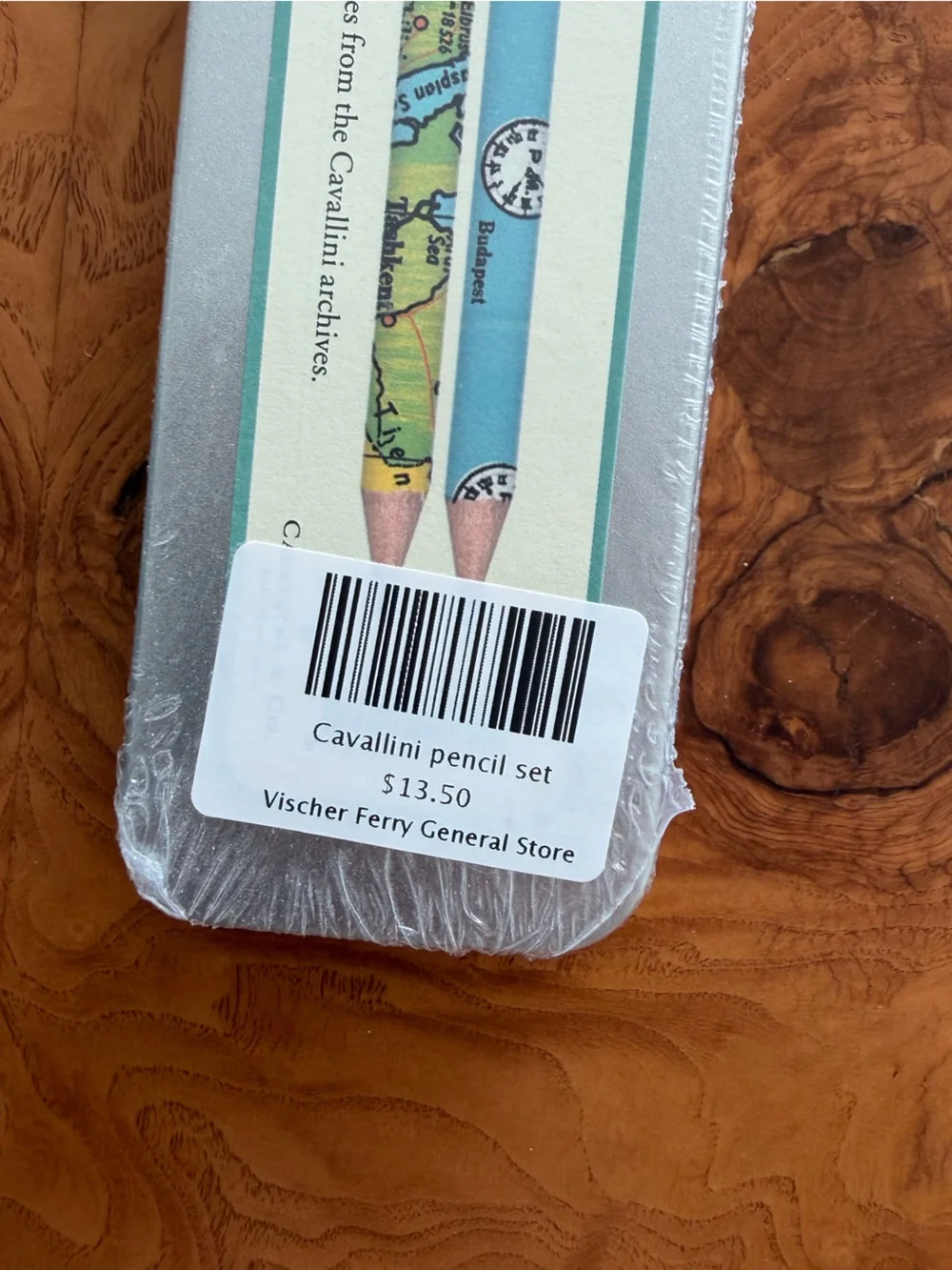 Vintage Maps Pencil Set NWT